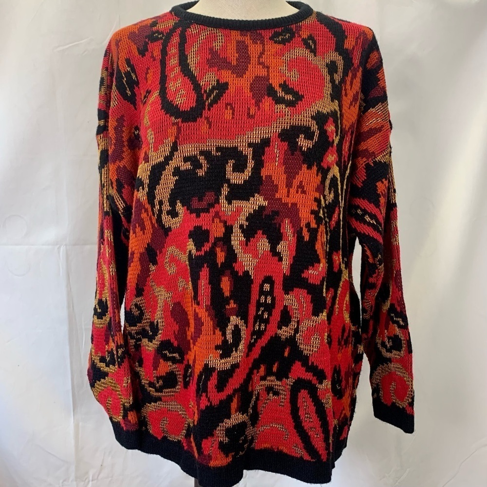 Vintage Vibrant Patterned Sweater